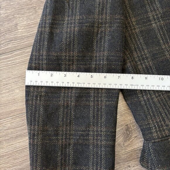 Tommy Hilfiger 40R Brown Sport Coat Blazer Jacket Check 100% Wool Made In Haiti - Picture 9 of 16